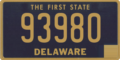 DE license plate 93980