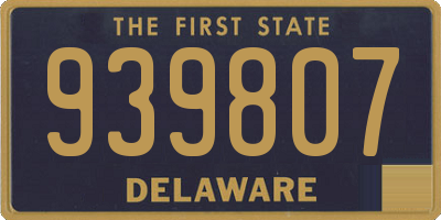 DE license plate 939807