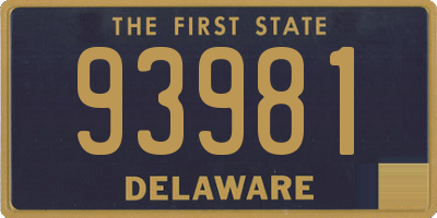 DE license plate 93981