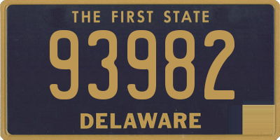 DE license plate 93982