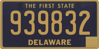 DE license plate 939832