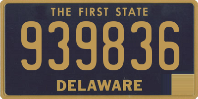 DE license plate 939836