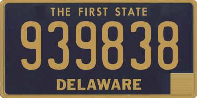 DE license plate 939838