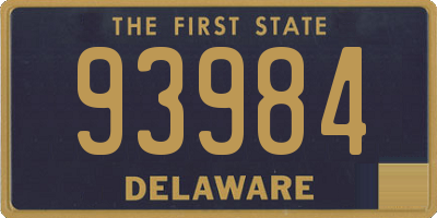 DE license plate 93984