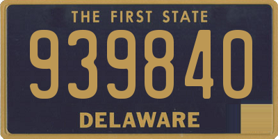 DE license plate 939840
