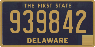 DE license plate 939842
