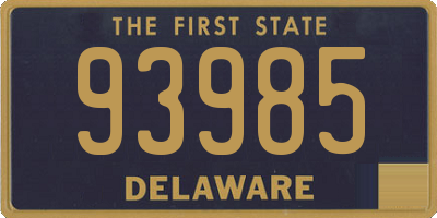 DE license plate 93985