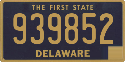 DE license plate 939852