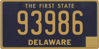 DE license plate 93986
