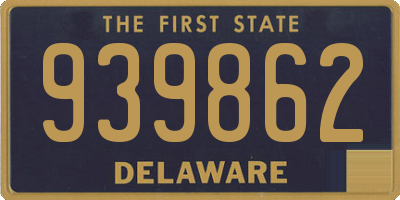 DE license plate 939862