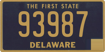 DE license plate 93987