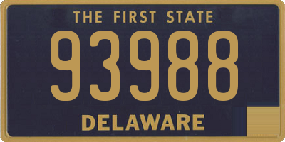 DE license plate 93988