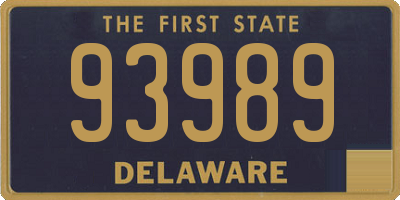 DE license plate 93989