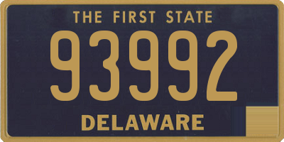 DE license plate 93992