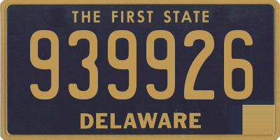 DE license plate 939926