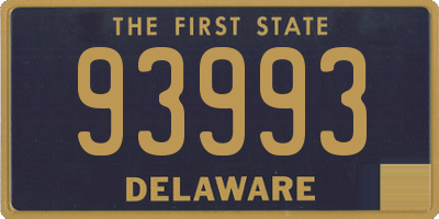 DE license plate 93993