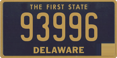 DE license plate 93996