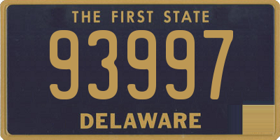DE license plate 93997