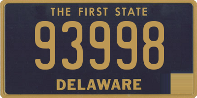 DE license plate 93998