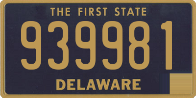 DE license plate 939981