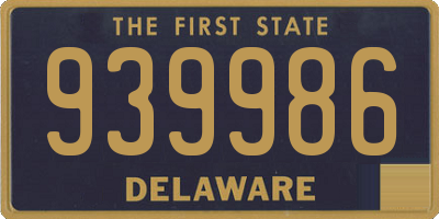 DE license plate 939986