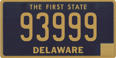 DE license plate 93999