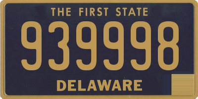 DE license plate 939998