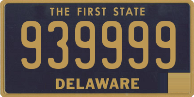 DE license plate 939999