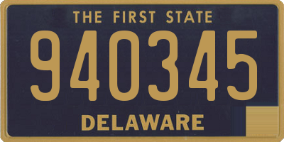 DE license plate 940345