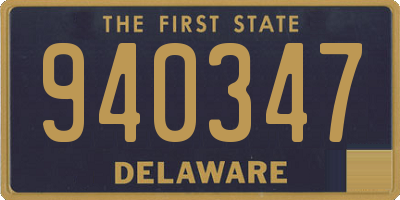 DE license plate 940347