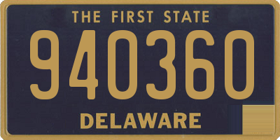 DE license plate 940360