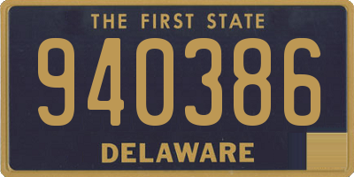 DE license plate 940386