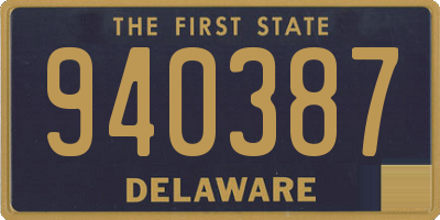 DE license plate 940387