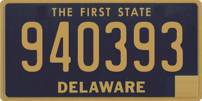 DE license plate 940393