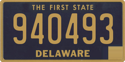 DE license plate 940493