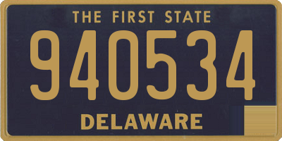 DE license plate 940534