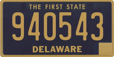 DE license plate 940543