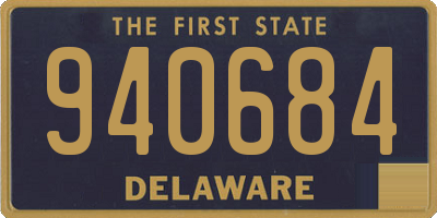 DE license plate 940684