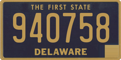 DE license plate 940758