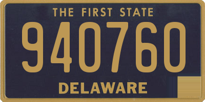 DE license plate 940760