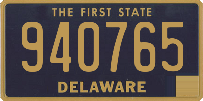 DE license plate 940765