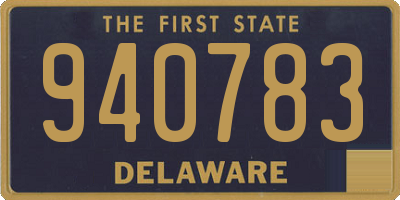 DE license plate 940783
