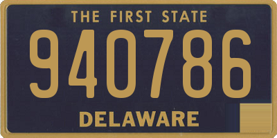 DE license plate 940786