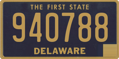 DE license plate 940788