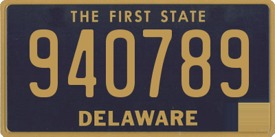 DE license plate 940789