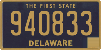 DE license plate 940833