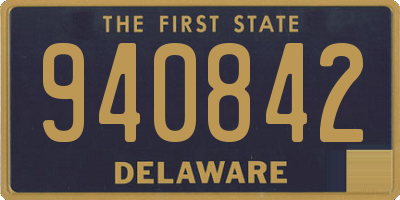 DE license plate 940842