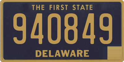DE license plate 940849