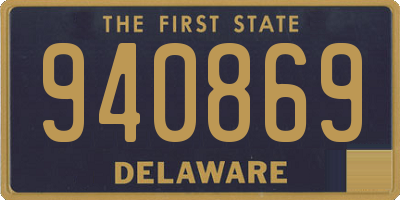 DE license plate 940869