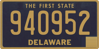 DE license plate 940952